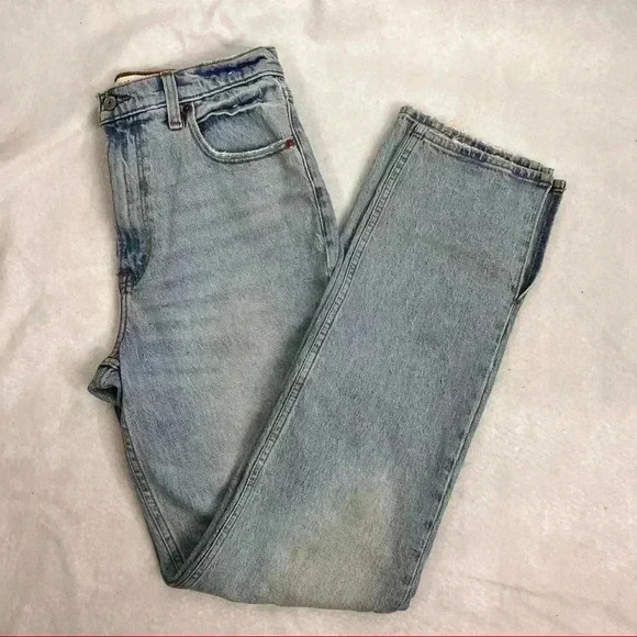 ABERCROMBIE FITCH The 90s Straight Ultra High Rise Jeans Sz 28/ 6L  Medium Wash - Picture 9 of 14
